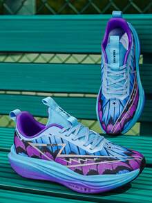 Men's Running Shoes, Lightweight & Fashionable Versatile Running Shoes, Professional Marathon Full-Length Carbon Plate Racing Shoes, Shock-Absorbing & Rebound Sports Shoes, Training Shoes, Suitable For Outdoor Sports And Casual Fitness, Unisex, All Seasons - Purple Moon - View 11