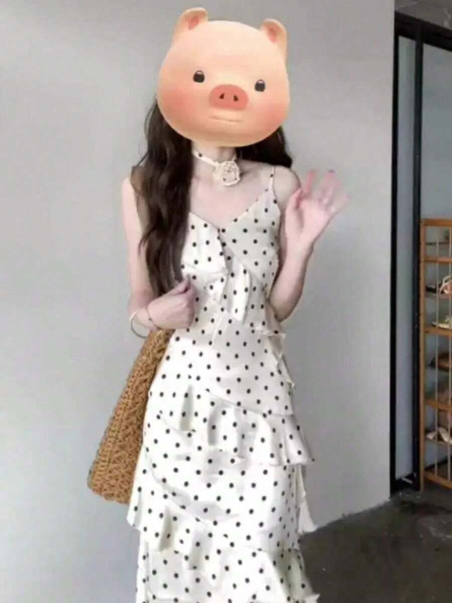 Women Short Dresses - Apricot - View 1