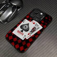 Tema de póker Jack rojo y negrofunda de teléfono Fundas compatibles con ,Apple,VIVO,OPPO,,, y Honor.Fabricadas en silicona TPU,ofrecen protección contra golpes y caídas.regalos para mamá - Negro - Ver 1