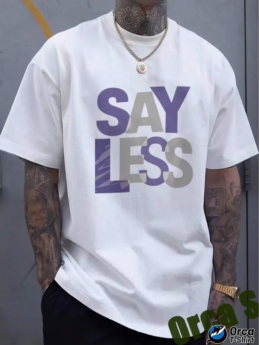 Camiseta regular con estampado de patrón de retrato de línea de autodisciplina, camiseta de manga corta de cuello redondo, holgada, informal y a la moda para el verano, adecuada para diversos deportes, actividades recreativas al aire libre, compras y uso diario para hombres, cómoda y versátil camiseta de manga corta para hombre Y2k. - Blanco - Ver 1