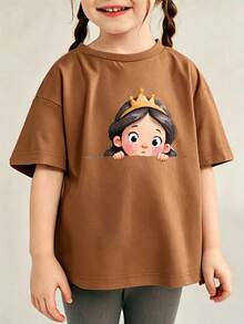 Blusa Manga Corta con Estampado Natural Temporada Verano - Marrón - Ver 6