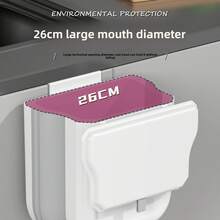 1 pieza Cubo de basura montado en la pared con tapa abatible, cubo de basura de cocina montado en la pared, diseño sin necesidad de doblarse, viene con tapa sellada para evitar olores, ahorra espacio, adecuado para apartamentos pequeños. Disponible en 2 colores, fácil instalación, resistente al agua y a la suciedad, mantiene la cocina limpia e higiénica. - Multicolor - Ver 2
