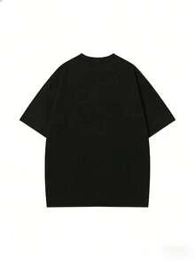 Mexican Basic Summer T-Shirt, Y2K Style, New Hip-Hop With Dancing Cat And Star Print, Unisex Retro T-Shirt, Cool, Versatile, Comfortable And Loose Fit, Short Sleeve Summer T-Shirt 2P7U-Vintage Street Style Unisex Loose Cotton Short Sleeve Crew Neck T-Shirt New Launch - 黑色 - 查看 3