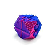 2pcs 3D-Printed Magic Cubes Suitable For Stress &, Multifunctional Shapeshifting Puzzle With Bright Colors, Plastic Building For &, Compact Collectible Assembly For, Office, Decor - 2件裝 - 查看 5