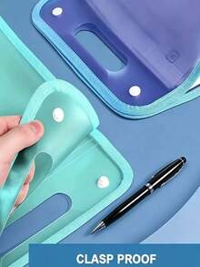 1 pieza Carpeta portátil, bolsa organizadora de archivos, bolsa de almacenamiento de exámenes, diseño de gran capacidad con 13 bolsillos, estructura multicapa, adecuada para organizar archivos, facturas, recibos y documentos, carpeta, almacenamiento en dormitorio, suministros de oficina, temporada de graduación, temporada de bodas - Multicolor - Ver 11