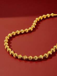 Collar de cuentas doradas bohemio de Yiyi para uso diario - XXL-062 - Ver 2