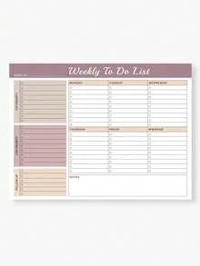 24pcs Weekly Planner Notepad (8.5"X11") With Motivational Design, Goal Setting, Recipe, Productivity Organization, Time Management, Work And Home/School Supplies, Adult Gift, Mother's Day Gift, Teacher Gift - Multicolor - View 18