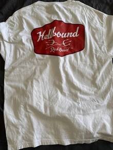 Hellbound White T Shirt Short Sleeve Size XL 100% Cotton Double Sided Graphicblusas para mujer playeras de mujer vestidos casuales para mujer y2k playeras deportivas para mujer verano camisetas ropa de mujer Fashion Perfect For Daily - Blanco - Ver 1
