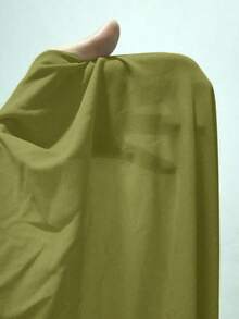Encubrimiento de unicolor para mujeres con diseño simple de pliegues - Verde Oliva - Ver 5