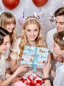 生日主題臘腸狗禮品包裝紙,塗層紙,43 cm x 300 cm (1 捲)。適用於包裝生日禮物、派對裝飾以及寵物生日或兒童派對等慶祝活動。禮品包裝紙,生日包裝紙。 - 查看 4