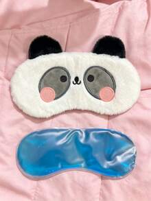 Reusable Ice Gel Filled Soft Panda Eye Mask, Adjustable Blackout Eye Mask Suitable For Sleep, Travel And Night Shifts - Eye Mask/water Bag - View 7
