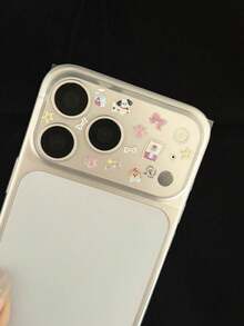 3PCS Cartoon Sea Ocean Summer Camera Lens Protector Compatible With IPhone 17ProMax 17Pro Case Accessories Matte Clear Lens Cover With DIY Stickers Anti-Scratch Camera Protector Cute Puppy - Bib-wearing Puppy - View 3
