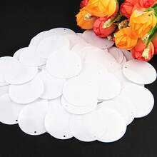 AB White & White Loose Sequin 3mm-30mm PVC Cup Flat Round Sequins Paillette For DIY Sewing Embroidery Wedding Jewelry Making Creative Projects Crafts Decoration - 20 Grams - View 23