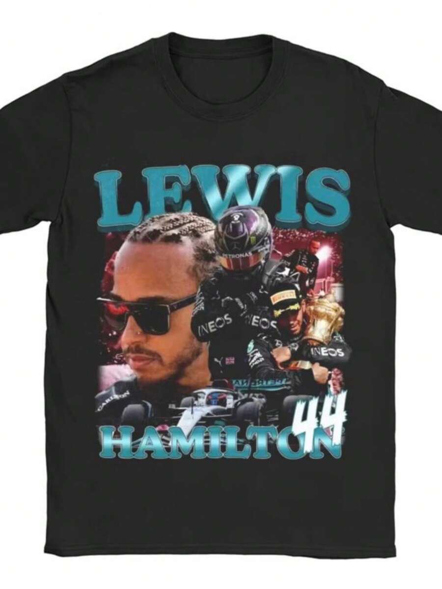 blusas para mujer 2026 New Landos Norris Merch Print T Shirts Casual Hip Hop Vintage T-Shirt F1 Racing Tees Tops for Men Women Fashion Short Sleeve - Negro - Ver 1