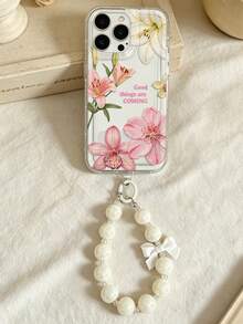 逼真百合花圖案透明手機殼，適用於 iPhone 與 - 彩色 - 查看 5
