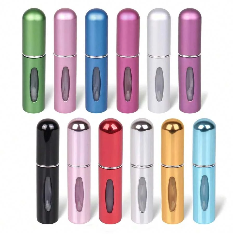 1pc Travel Refillable Perfume Atomizer Bottles,5ml Mini Portable Spray Bottles For Travel Accessories,Multicolor Perfume Containers.(Random Color) - 查看 1