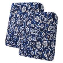 hyha - Fundas de cojín estampadas para sofá fundas de sofá con estampado floral lavables para sofá de 2 cojines fundas de cojín elásticas para exteriores para muebles de patio con parte inferior - Azul marino - Ver 9