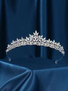 Silver Color Crystal Tiaras And Crowns Headband For Women Party Rhinestone Bridal Wedding Hair Accessories Jewelry Crown Tiara - Multicolor - View 4