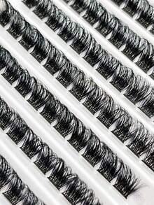 1 Box Of 120 Clusters D Curl Grafted Individual Dense False Eyelashes, Creating A Natural And Dense Makeup Effect, DIY Home Eyelash Extensions, Eyelash Clusters, Individual False Eyelashes, False Eyelashe - D - View 6