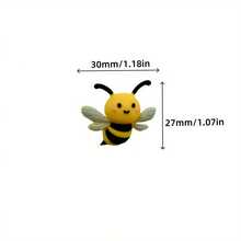 5pcs Silicone 3D Bee Shaped Spacer Beads Set, For Jewelry Making, Suitable For Unique Pen Decor And Handmade Bracelets - Multicolor - View 2