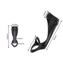 Silicone Cock Rings Double Penis Ring Sleeve Male Long Lasting Sex Toys For Men Masturbation - one-size - View 3