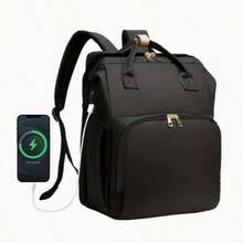 Large-Capacity Baby Backpack Travel Bag With Multiple Pockets And Mesh Pockets, As Well As Adjustable Ergonomic Shoulder Straps. - Black - View 4