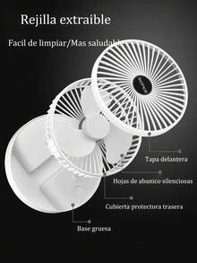 Small Desktop Fan, Small Foldable Fan, Lightweight Sound, USB Rechargeable Telescopic Home Desktop Fan - Unitalla-dark Green - View 9