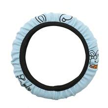 Cartoon Cute Rabbit Steering Wheel Cover, 38cm Universal Ice Silk Elastic No Inner Ring Steering Wheel Protective Cover, Comfortable Feel All Season Universal Steering Wheel Cover - Rabbit-shaped Elastic Handlebar Grips Without Inner Ring - View 11
