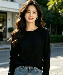 Women's Winter Fashion Sweater, Super Comfortable. - 黑色 - 查看 1