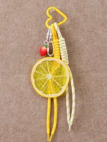Fashionable & Versatile Strawberry Lemon Pendant, Personalized Design, Contrast Color Bag Charm, Cute & Lightweight Keychain Suitable For Shopping, Dates, Daily Outings And Work - Multicolor - View 8