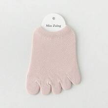 Five Finger Socks Mesh Half Palm Invisible Elasticity Short Toe Separator - Green - View 5