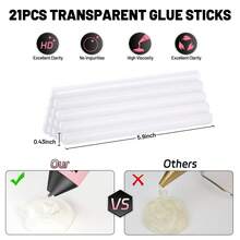 60W  Hot Glue Gun Dent Reomval Kit With 30Pcs High Adhesion Glue Sticks, Fast Preheating Hot Melt Glue Gun And Sticks Set,Charge&Battery, For Craft DIY And Quick Home - (Pink) Updated Version - View 4
