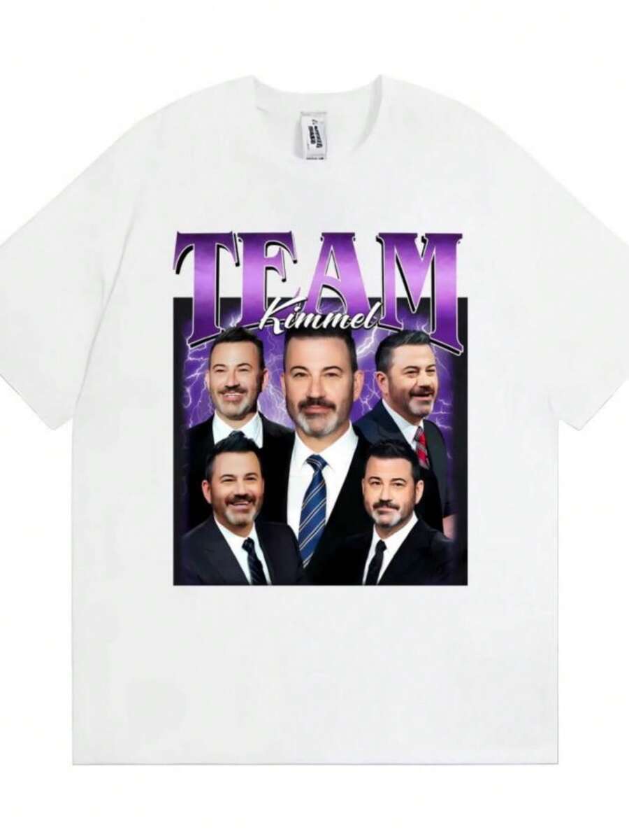 Women's Blouses Team Kimmel Vintage James Christian Kimmel Tee Shirt Men Women Fashion Summer T-Shirt High Quality Oversized T Shirts Streetwear - 白色 - 查看 1