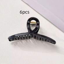 1/6 Pcs Silicone Soft Claw Hair Clips, Non-Slip Elegant Simple Design, Back Head Hair Claw, Large Hair Clip For Women Daily Wear, Party Travel, Autumn And Winter Holiday Dress Up, Fashion Hair Accessories - Multicolor #2 - View 14