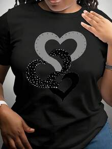 Women's Casual Short-Sleeved Crew Neck T-Shirt, Suitable For Outdoor And Indoor Activities, Work, And As A Gift; Machine Washable, Comfortable Casual Wear, Suitable For Both Mother And Daughter, Unisex Style For All Seasons. ZUFI - 黑色 - 查看 7