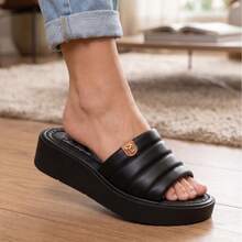 Modare Women's Ultra Comfort Platform Slide Sandal - Lạc đà đen - Xem 2