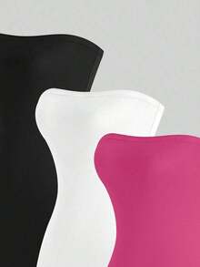 Vestido ajustado bandeau de 3 piezas para mujer, para atuendos de Año Nuevo - Multicolor 3 - Ver 4