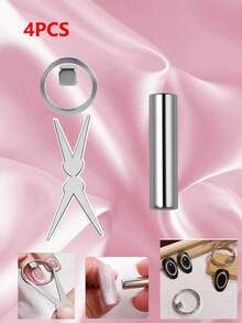 2pcs/Set 3-Second Hollow Cat Eye Nail Art Tool: Strong Magnetic Ring Suitable For Beginners, Easily Create Black Hole Cat Eye Nails - Multicolor - View 12