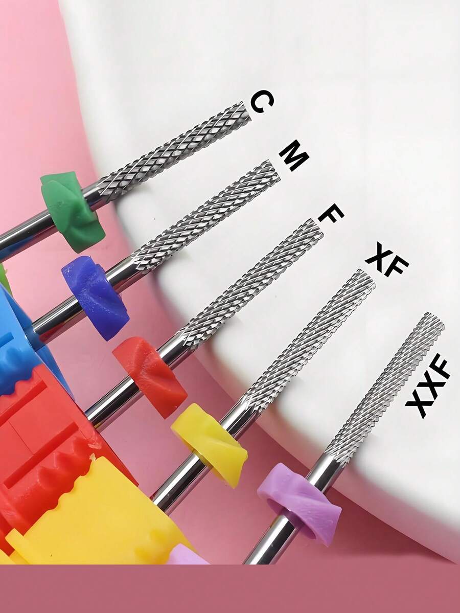 1 pièce Unité de perçage pour les ongles, un foret en carbure de tungstène de 3/32 pouces pour la cuticule, tourne dans les deux sens pour tailler la base de l'ongle et préparer à l'élimination de la peau morte. - Multicolore - Voir 1