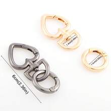 2pcs Rotating Snap Hooks, Double-Ended Rotating Quick Hang Hooks Metal Rotating Snap Hooks With Spring O-Ring Lobster Clasp, Suitable For Key Chains, Bags, Wallets, DIY Crafts - Silver - View 6