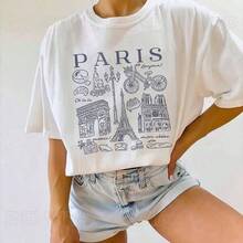 Vintage Style Paris T  Cute Paris  I L Love Paris Croissant Tifted Vibe Old Money Aesthetic  Plus Size06220 g Camiseta de algodón para todas las estaciones de . Ligera. Transpirable. Considerado. Perfecta para salidas de primavera y aventuras de verano, esta camiseta de algodón puro de 220 g promete una comodidad increíble que dura todo el día. Es la base versátil para innumerables looks, desde conjuntos casuales de vacaciones hasta creativos disfraces de Halloween. Un regalo considerado sin esfuerzo que demuestra que te importa, temporada tras temporada. - Negro - Ver 1