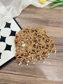 OBOVAY 1 chiếc mũ len dệt kim đính sequin nhẹ, thủ công, dành cho nữ, mùa xuân/hè, kiểu dáng thời trang khoét lỗ, phù hợp cho mặc hàng ngày, phong cách đường phố và du lịch boho. - Nhiều màu - Xem 13