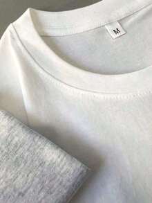 Primavera Damen Vintage T-Shirt 100% Baumwolle Mit Kurzen Ärmeln Und Mittlerer Länge, Buchstaben- Und Sternenmuster, Lässiges Summer Oberteil Grafica Vacanze - 白色 - 查看 5