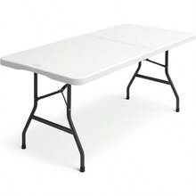 Sturdy Folding Table Trestle Party Garden Table With Carry Handle - Default - View 3