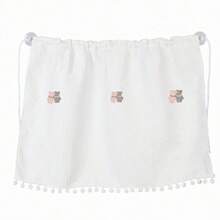1 tấm rèm che nắng bằng vải họa tiết hình gấu hoạt hình, kẻ caro, dạng lưới, dùng cho cửa sổ bên hông xe hơi. - A - Xem 4