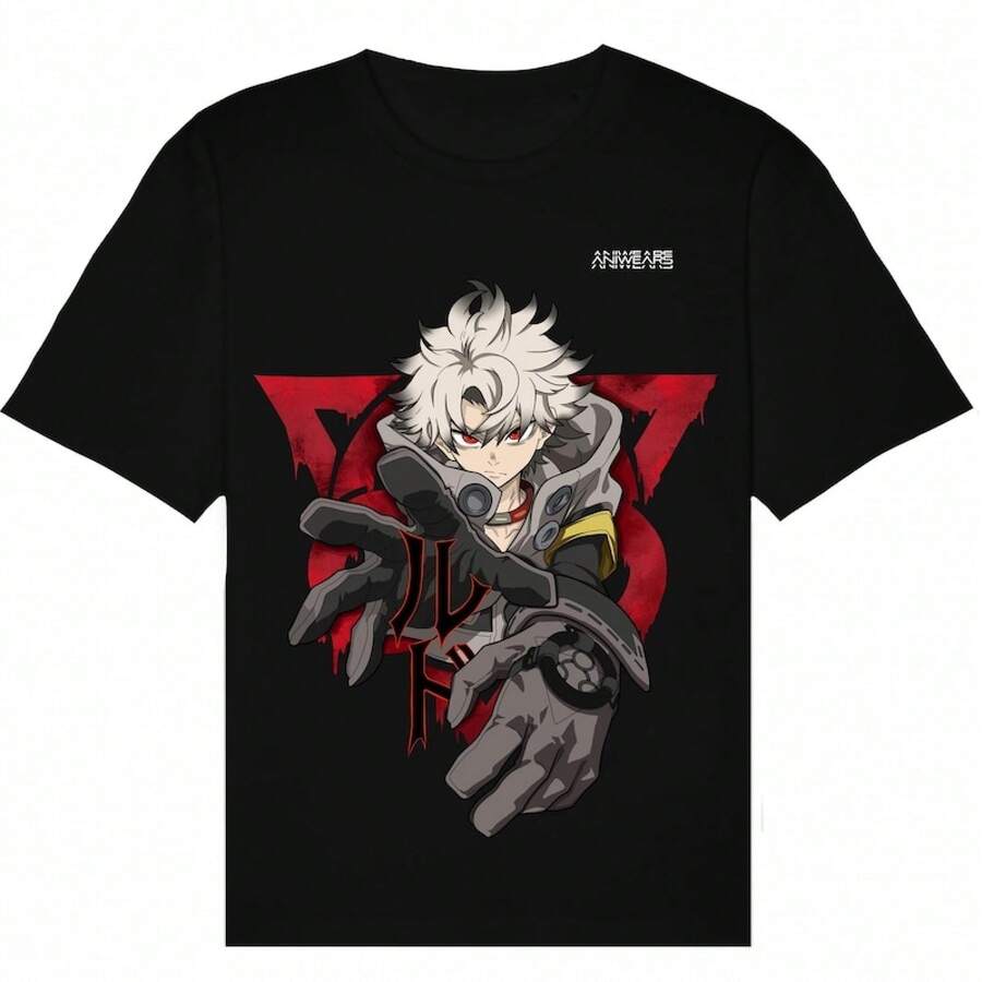 Camiseta Estampada de Anime a la Moda, Diseño Simple de Dibujos Animados, Transpirable, Cómoda, de Corte Holgado, Top Versátil para el Uso Diario camisas de mujer sudaderas para mujer sueter blusa casual mujer verano vestidos de graduación - Negro - Ver 1