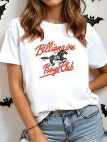 Swift Horse Symbolizing Freedom, Strength And Movement With Bold Red Lettering Evoking Youthful Energy And Determination. Modern, Comfortable And Casual Women's T-Shirt For Everyday Wear - 白色 - 查看 8