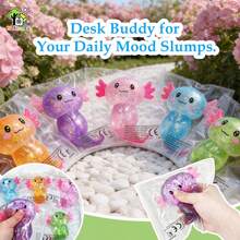 1 cái đồ chơi bóp mềm hình kỳ nhông bóng loáng, đồ chơi giảm căng thẳng phù hợp cho trẻ em và người lớn, đồ chơi giảm căng thẳng hình động vật dễ thương, có thể dùng làm trang trí bàn làm việc hoặc làm quà tặng Halloween, Giáng sinh, sinh nhật - Nhiều màu - Xem 5