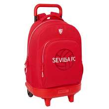 | Large Rolling Backpacks Sevilla FC Compact Evolution Removable Washable And Water Resistant, 6" With USB Double Padded Compartment, Hidden Anti-Theft Zipper, Organizer, Red, 6? - Option 8 - View 2