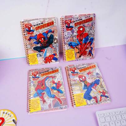  1 pieza Cuaderno de espiral Marvel Spider-Man A5, alto "valor de apariencia" para estudiantes, regalo de regreso a la escuela, artículos de papelería para inicio de clases (estilo aleatorio)
